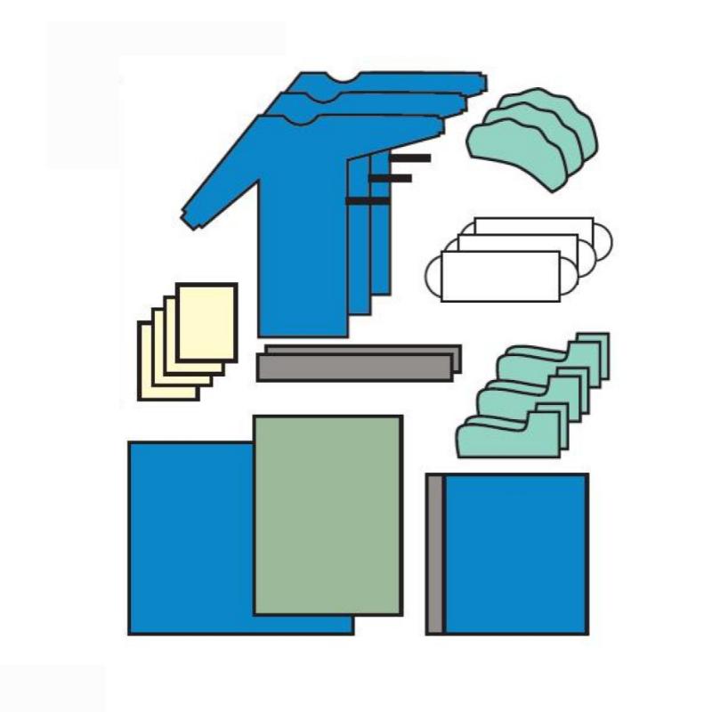 Комплект одягу та покриттів лапаротомічних 1/Б, стерильний, одноразового використання,ТМ «АХІЛЛ»